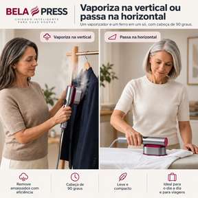 BELA PRESS Ferro e Vaporizador 2 em 1