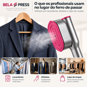 BELA PRESS Ferro e Vaporizador 2 em 1