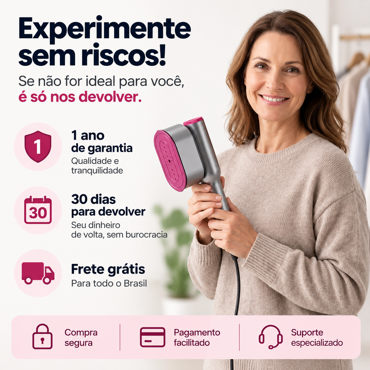 BELA PRESS Ferro e Vaporizador 2 em 1