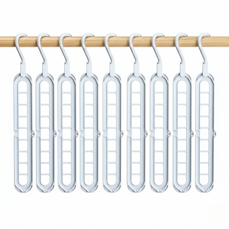 BELA PRESS SpaceMax — Kit com 9 Organizadores Verticais de Cabides