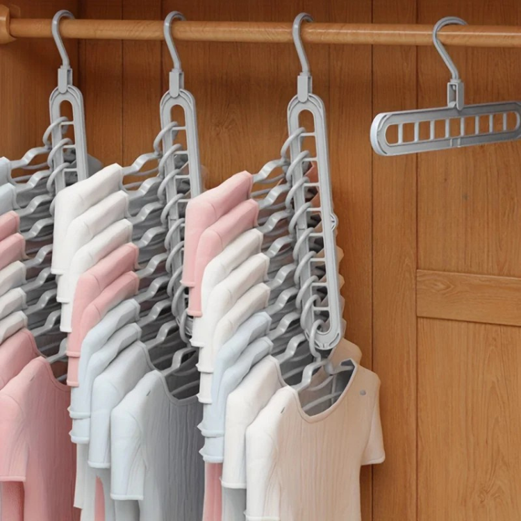 BELA PRESS SpaceMax — Kit com 9 Organizadores Verticais de Cabides